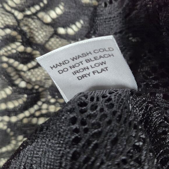 Blashe Sheer Lace Long Cardigan Duster sz 3X Black Witchy Whimsigoth Open Front - Picture 9 of 14